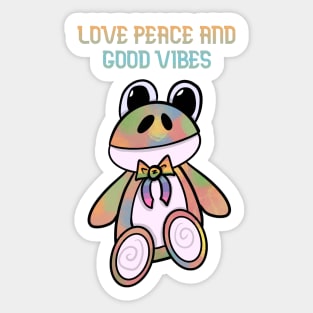 love, peace and good vibes Sticker